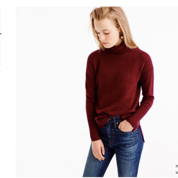 J. Crew Sweaters - J. Crew Rust Relaxed Wool Blend Turtleneck Sweater